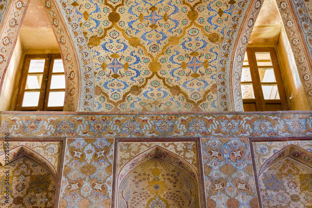  Ali Qapu grand palace interior, Isfahan, Iran