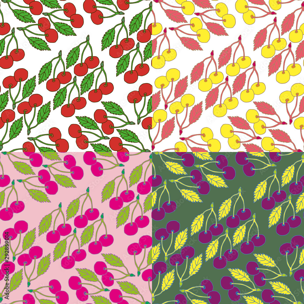 Seamless fruit background Seamless fruit background