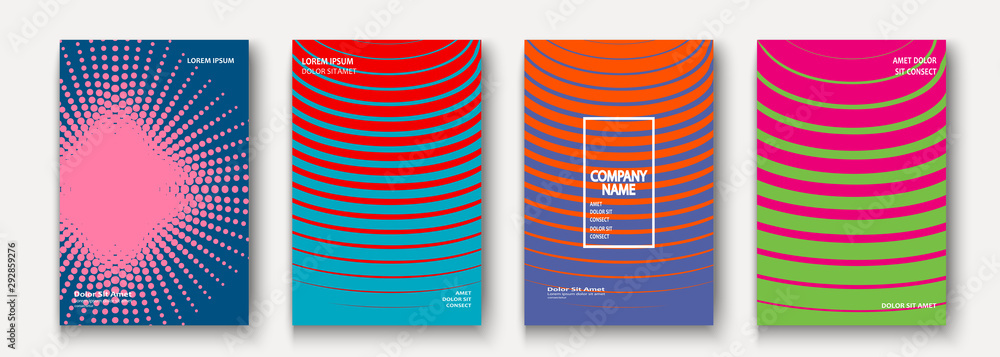 Minimalist modern cover collection design. Dynamic colorful halftone gradients. Future geometric patterns lines and dots vector background. Trendy minimalist poster template for business, web