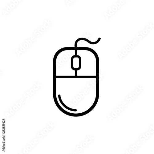 computer mouse icon,outline mouse icon, flat design best vector computer mouse illustration