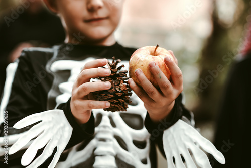 Boy holding halloween pumpkin © Cristina galvez