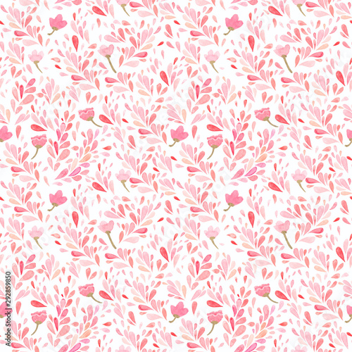 hand drawn watercolor objects seamless pattern