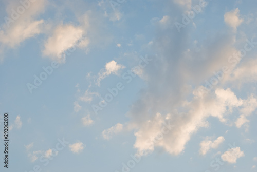 Blue sky with beautiful white clouds