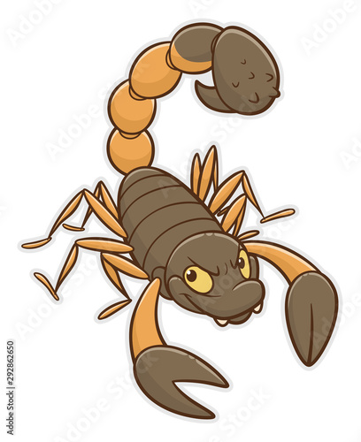 Cartoon funny scorpion