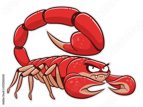 Angry red scorpion