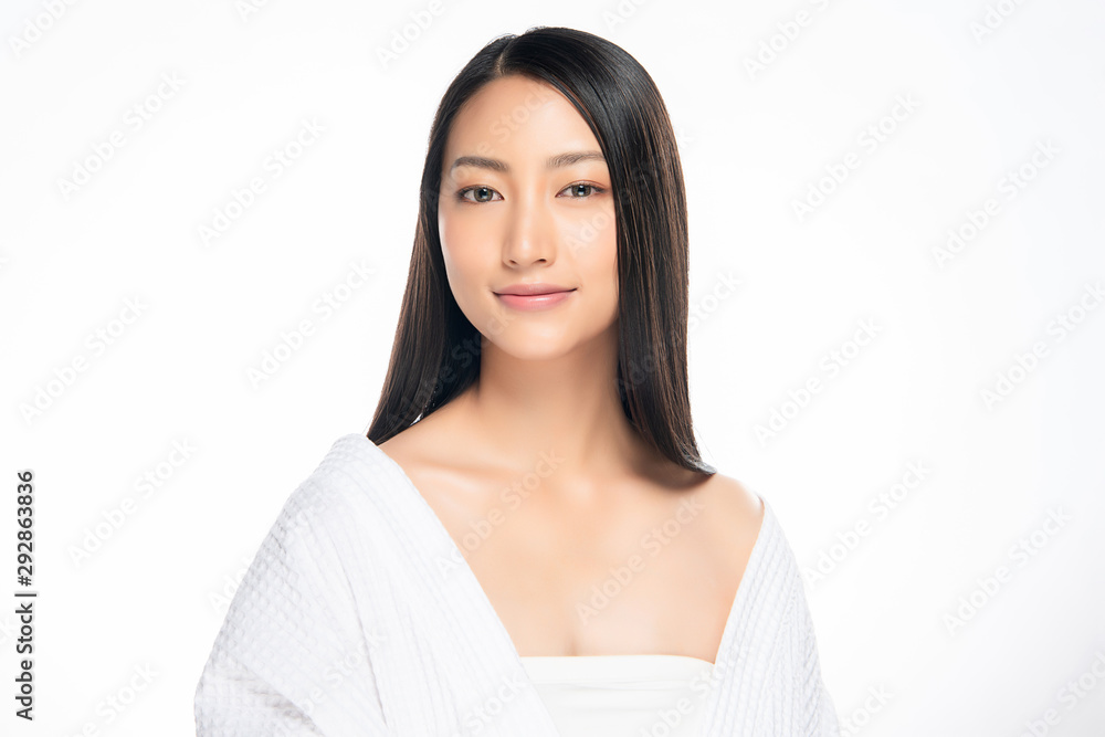 Beautiful Young Asian Woman with Clean Fresh Skin, Beautiful Young Asian Woman with Clean Fresh Skin,