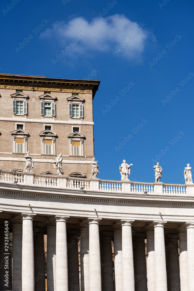 Square and Basilica of St. Peter. Rome, Vatican.