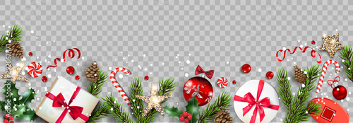 Isolated winter Christmas holiday banner