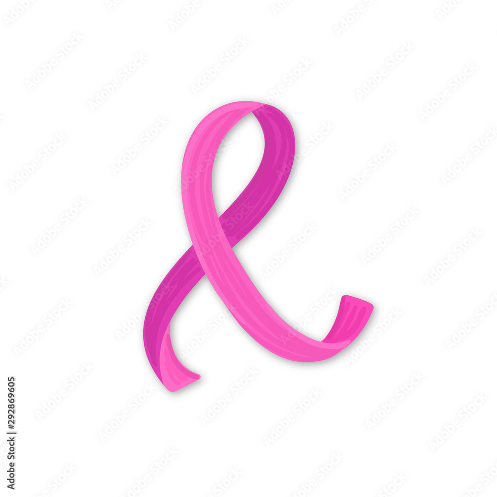 Pink ribbon. Symbol of breast cancer awareness. Vector illustration, eps10 Pink ribbon. Symbol of breast cancer awareness. Vector illustration, eps10