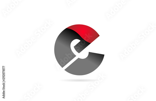 Free Download alphabet letter e black grey red for company logo icon design - GFXLoad