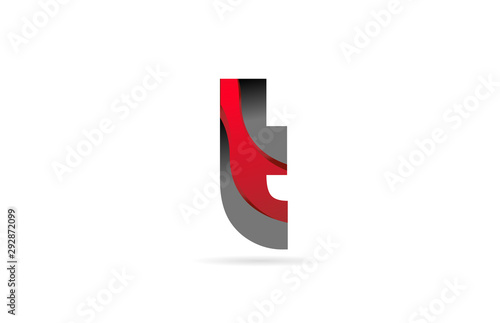 Free Download alphabet letter t black grey red for company logo icon design - GFXLoad
