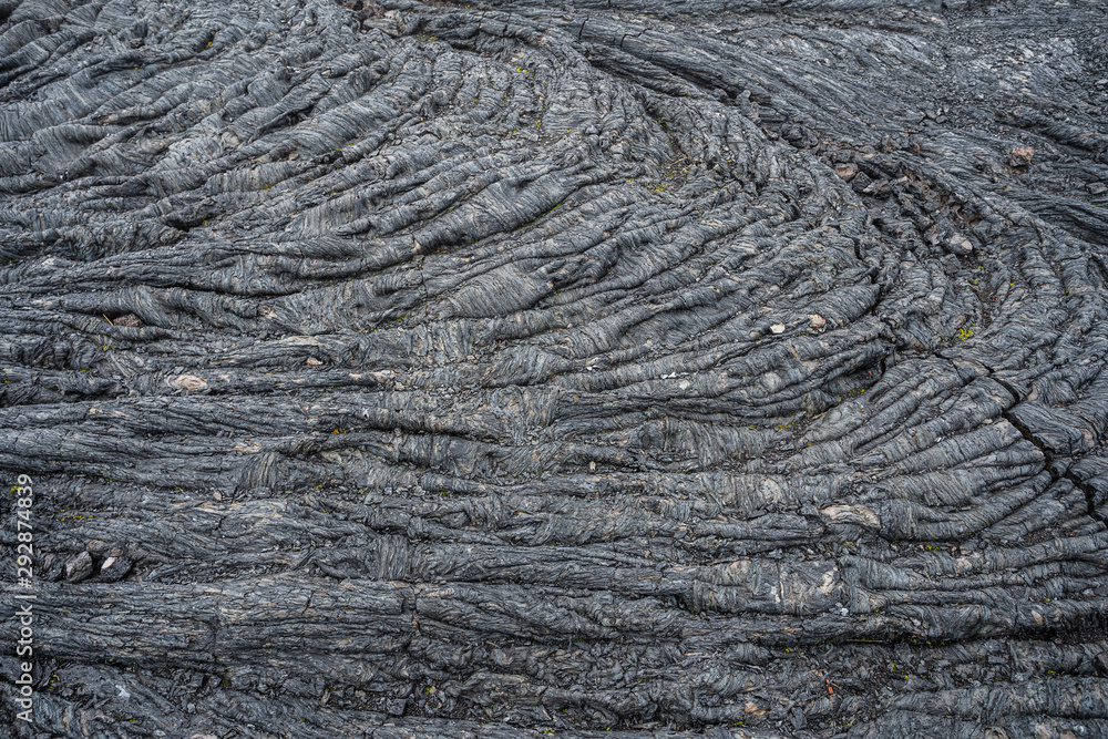 Close up of black lava swirl in Hawaii Volcanoes National Park Close up of black lava swirl in Hawaii Volcanoes National Park