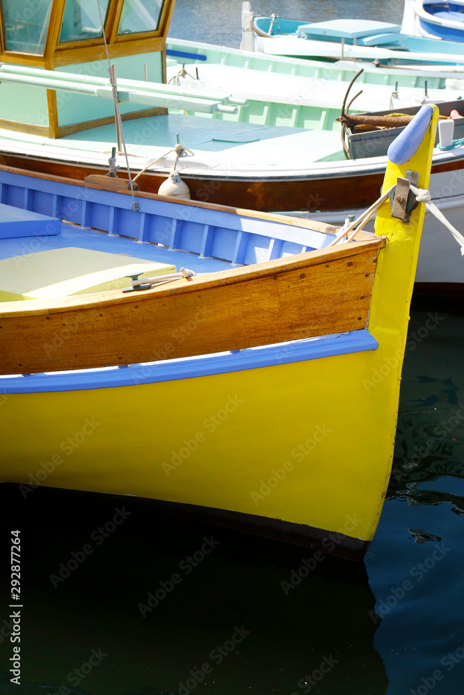 traditional Mediterranean fisherman's boat in the south of france 