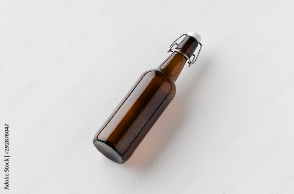 Flip-top beer bottle mockup. Flip-top beer bottle mockup.