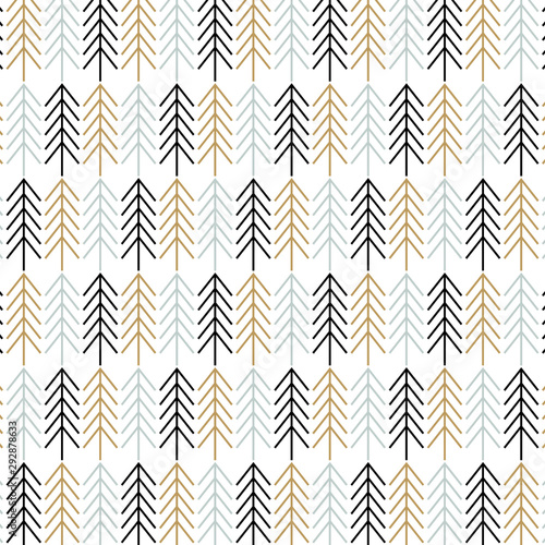 Photo Christmas tree pattern background. Scandinavian design