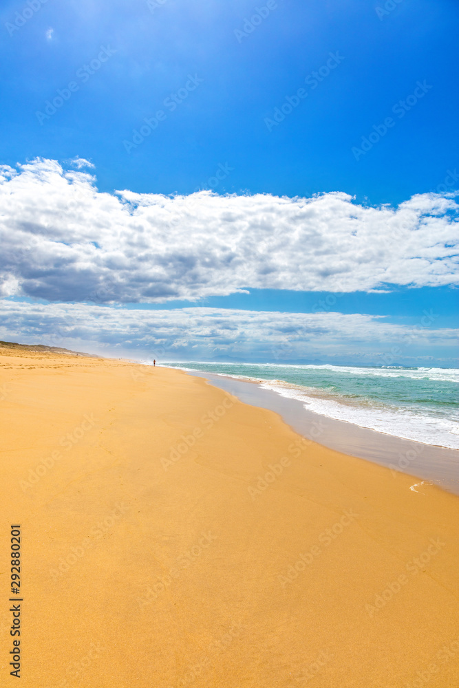 View of Seignosse Beach, Landes, France