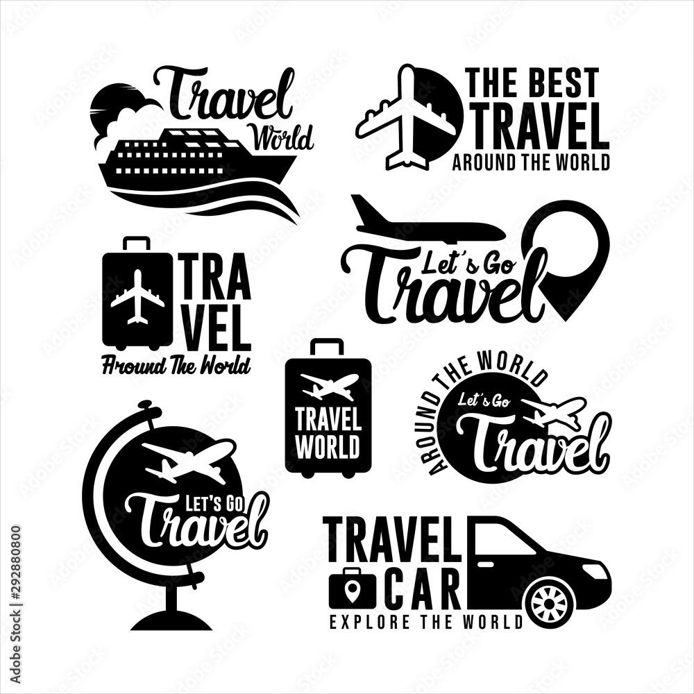 Fototapeta premium Badge Travel Logo world Collection