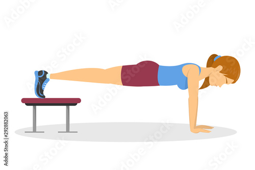 Chest workout. Exercise for arm and chest muscle building