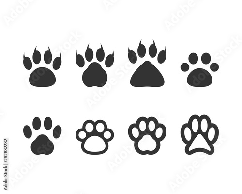 Paw clip art design vector isolated illustration