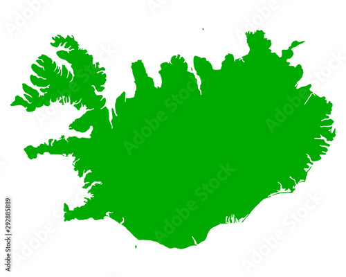 Karte von Island