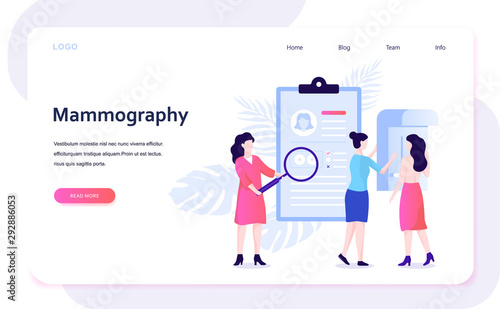 Mammography concept. Breast examination in the clinic