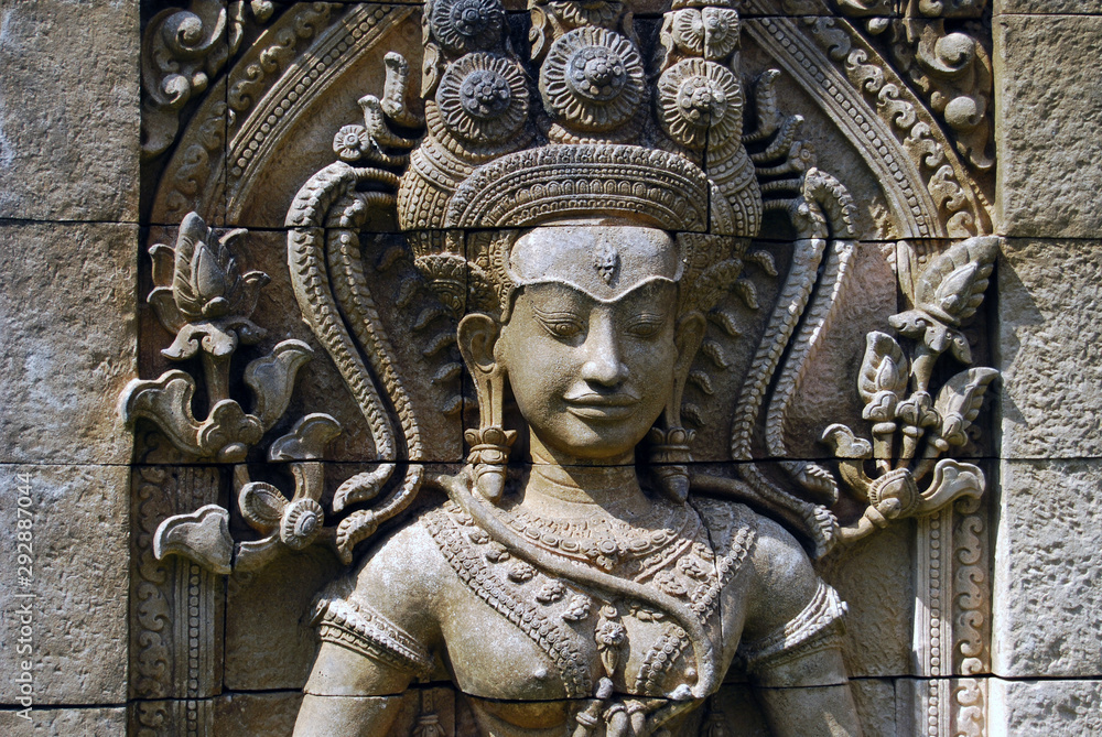 Statue of a woman. Angkor Wat. Cambodia