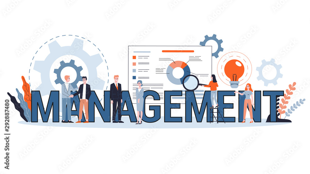 Obraz premium Management concept. Idea of business work with people