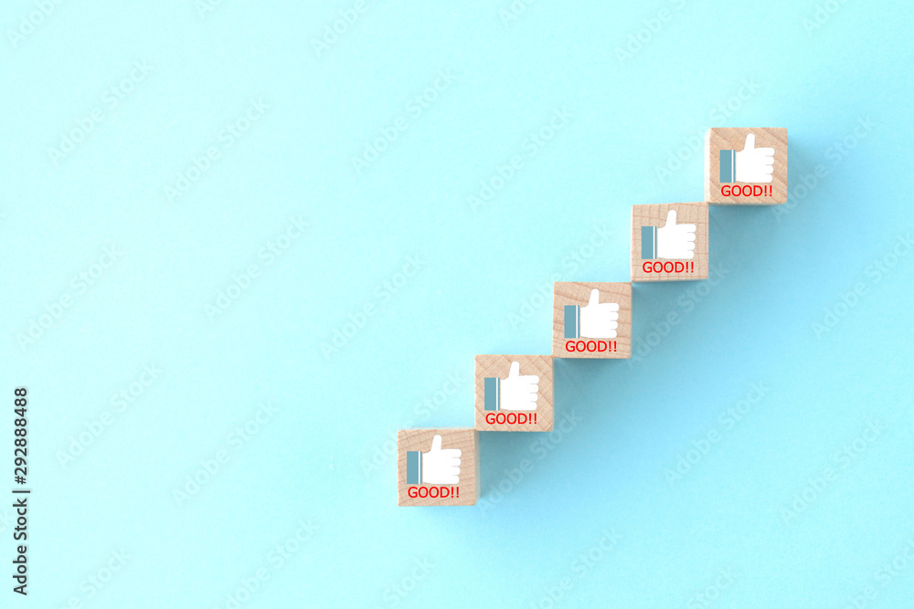 Naklejka premium 高評価の増加イメージ