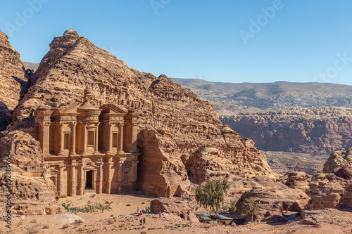 Ad Deir - Monastery in the ancient city of Petra. Petra is the main attraction of Jordan. Petra is included in the UNESCO heritage list.