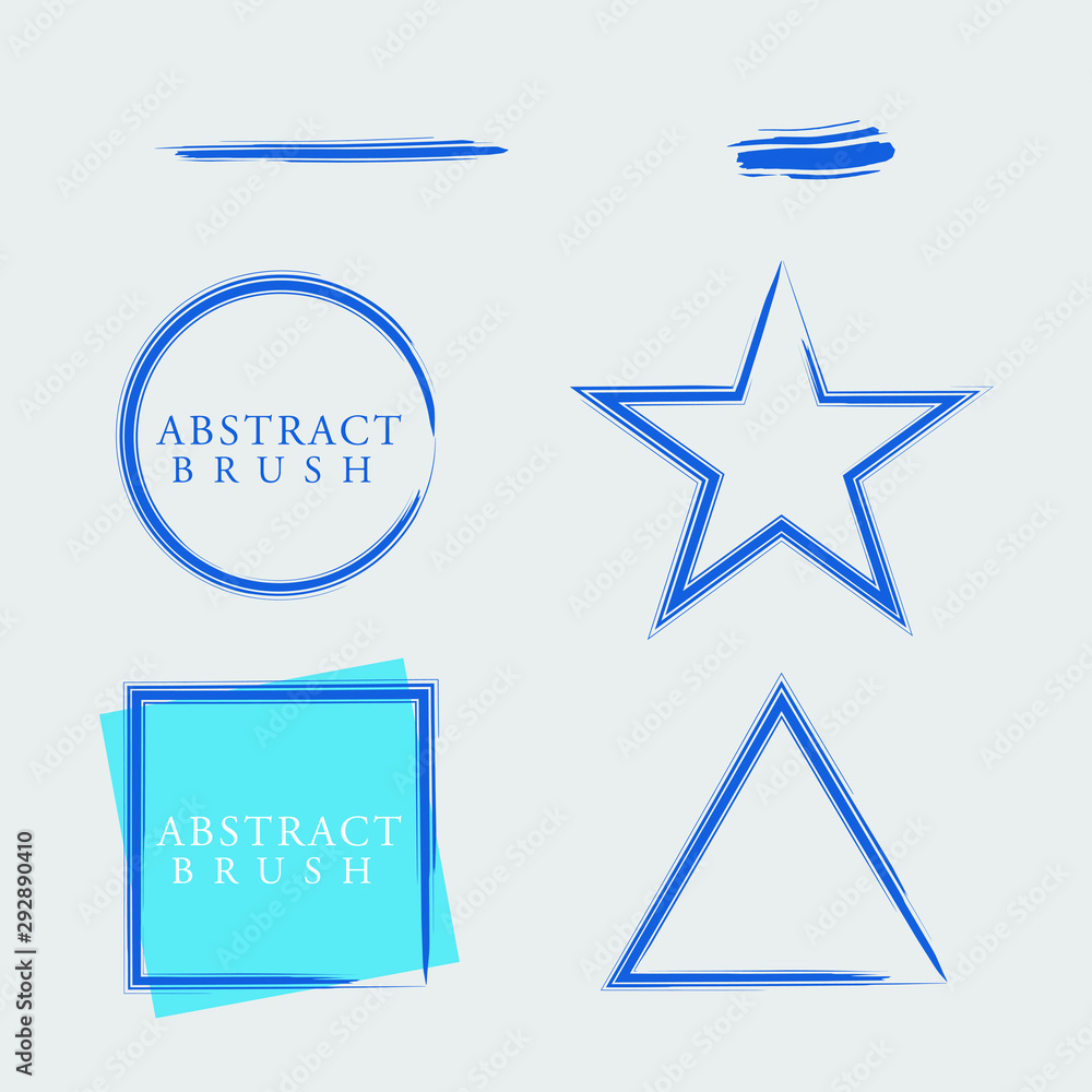 Abstract Brush Circle Triangle Star Rectangle Shape Design Template for beauty product, wine company, background frame border Abstract Brush Circle Triangle Star Rectangle Shape Design Template for beauty product, wine company, background frame border