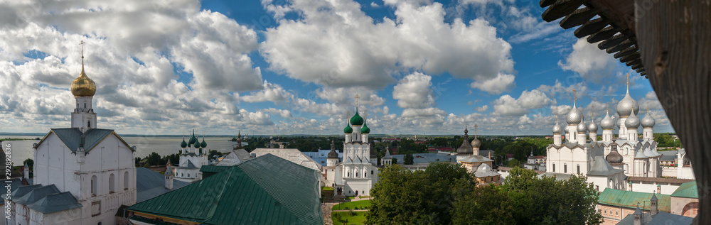 Rostov Kremlin in summer clear day . panorama
