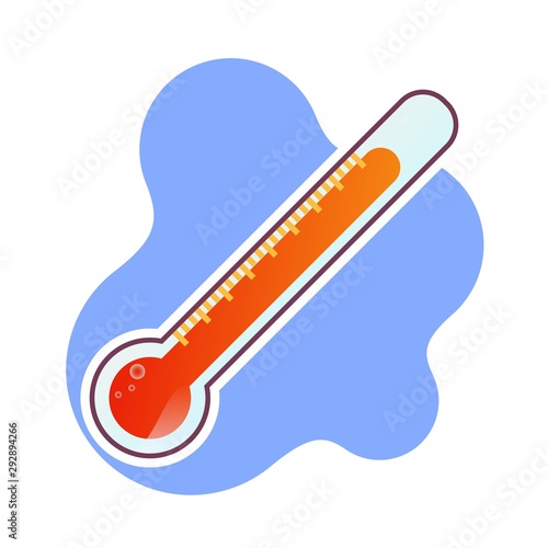 thermometer vector illustration. laboratory equipment photo