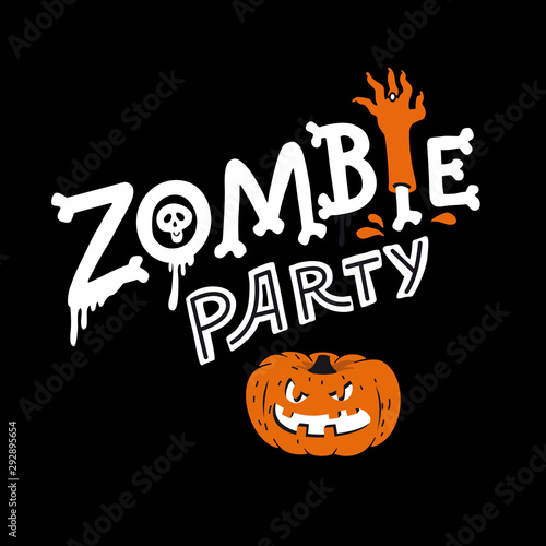 Vector template of Halloween party invitations or greeting cards