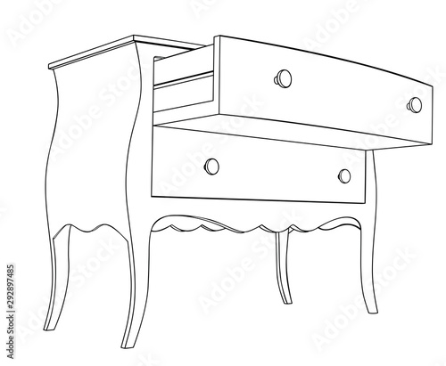 Drawers chest of drawer open