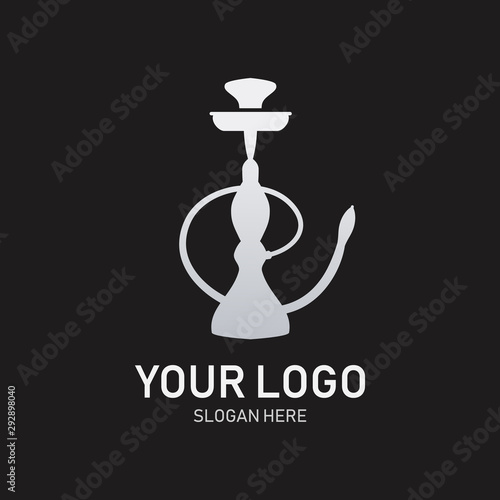 hookah icon, shisha logo design