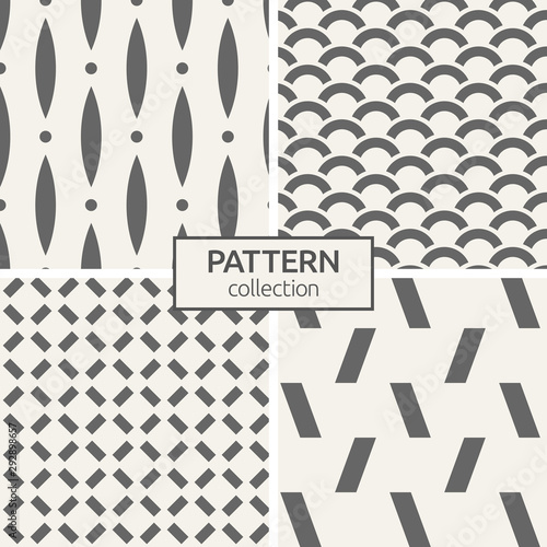Set of four seamless patterns.