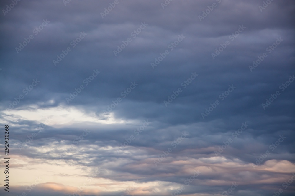 Cloudy sunset sky over the Turkish mountains