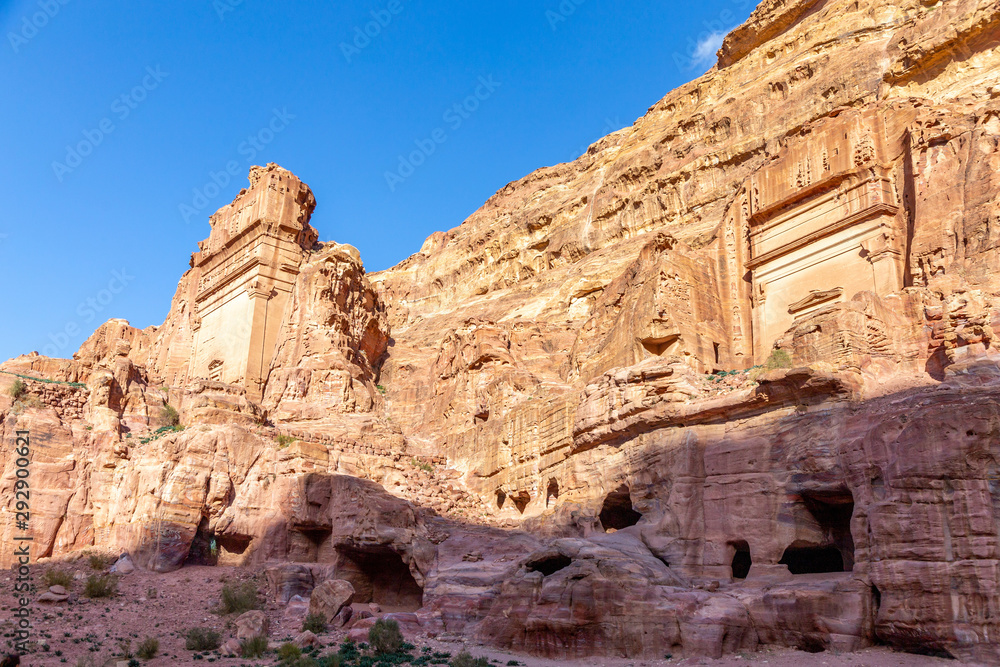 Palace Tomb. Petra, Jordan. Petra is the main attraction of Jordan. Petra is included in the UNESCO heritage list. Palace Tomb. Petra, Jordan. Petra is the main attraction of Jordan. Petra is included in the UNESCO heritage list.
