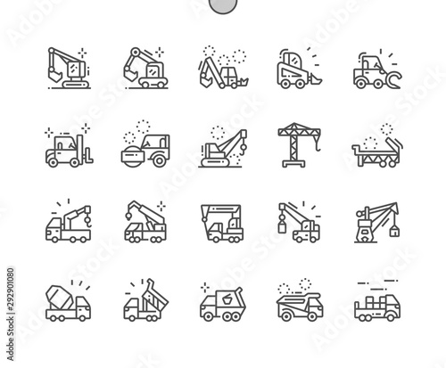 Special machinery Well-crafted Pixel Perfect Vector Thin Line Icons 30 2x Grid for Web Graphics and Apps. Simple Minimal Pictogram