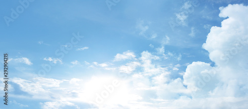 Empty white cloud on blue sky