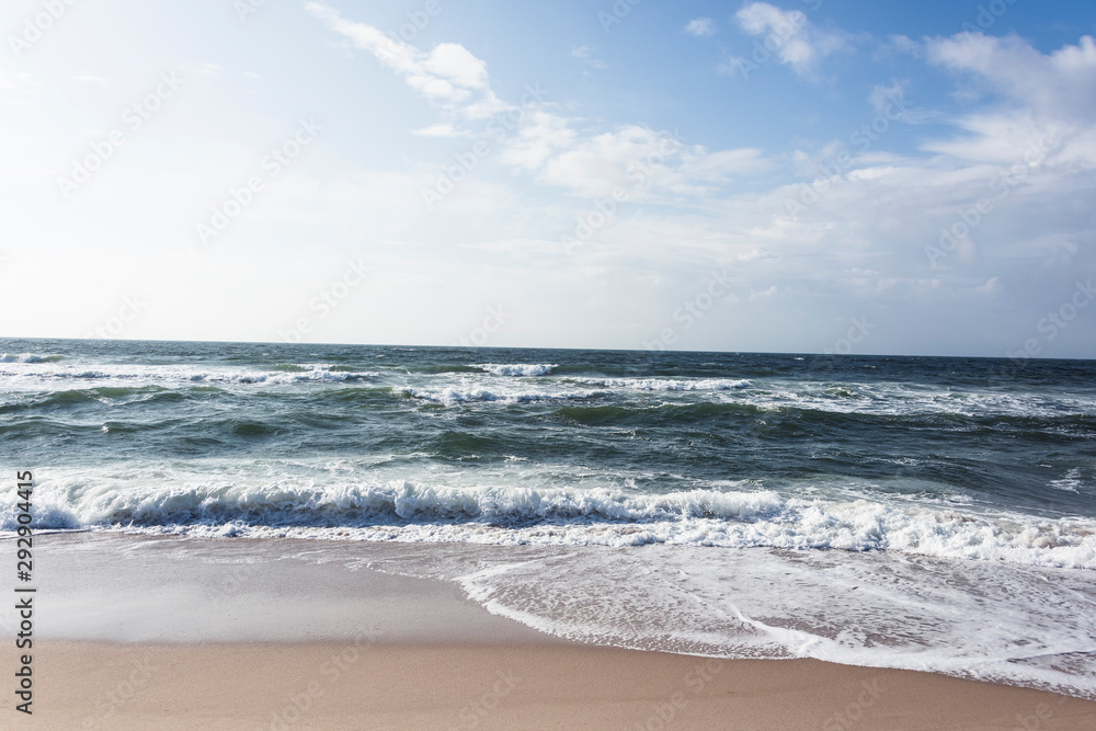 View of beach and clouds