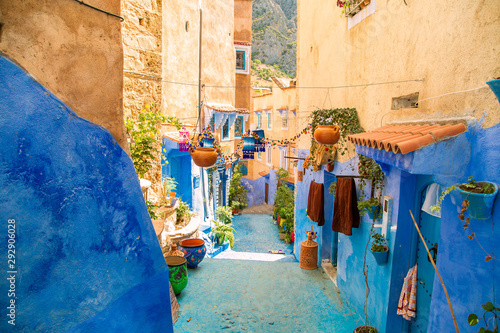 The daily life of the famous blue city of Chefchaouen. © lizavetta
