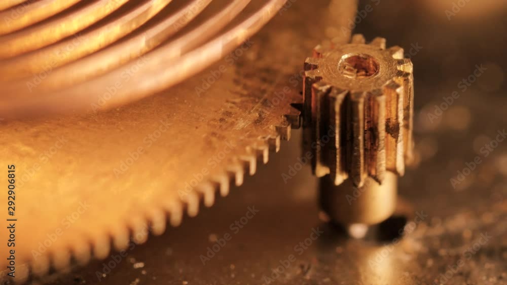 Cogwheel industrial gear mechanism at work, macro shot Cogwheel industrial gear mechanism at work, macro shot