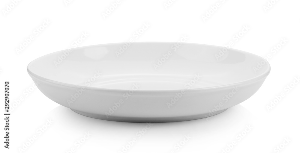 white plate isolated on white background white plate isolated on white background