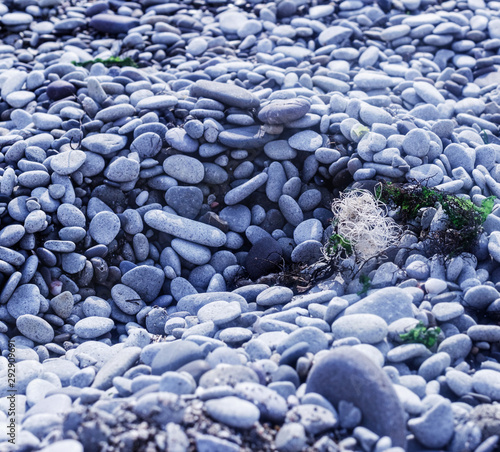 Sea pebbles at day