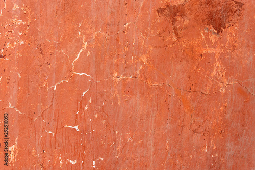 Close-up red brown of cement wall use for wallpaper decoration or background