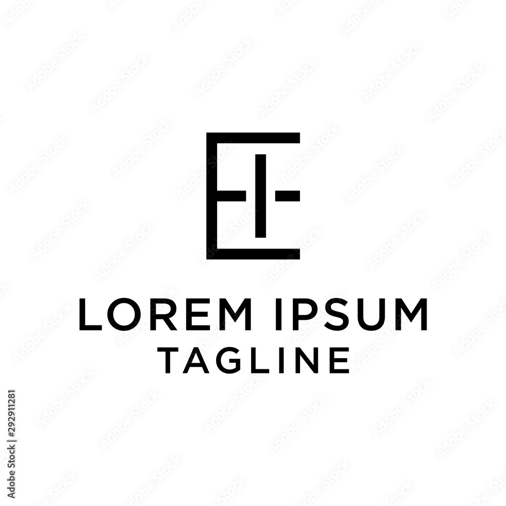 initial letter logo EI, IE logo template initial letter logo EI, IE logo template