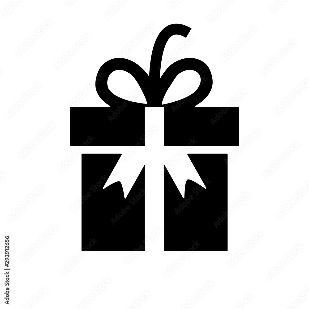 Gift card icon vector. Birthday symbol illustration. Bonus sign or logo.