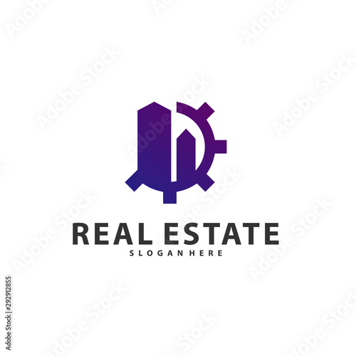 City Gear Logo Vector Industrial symbol icon design illustration, Emblem, Design Concept, Creative Symbol, Icon