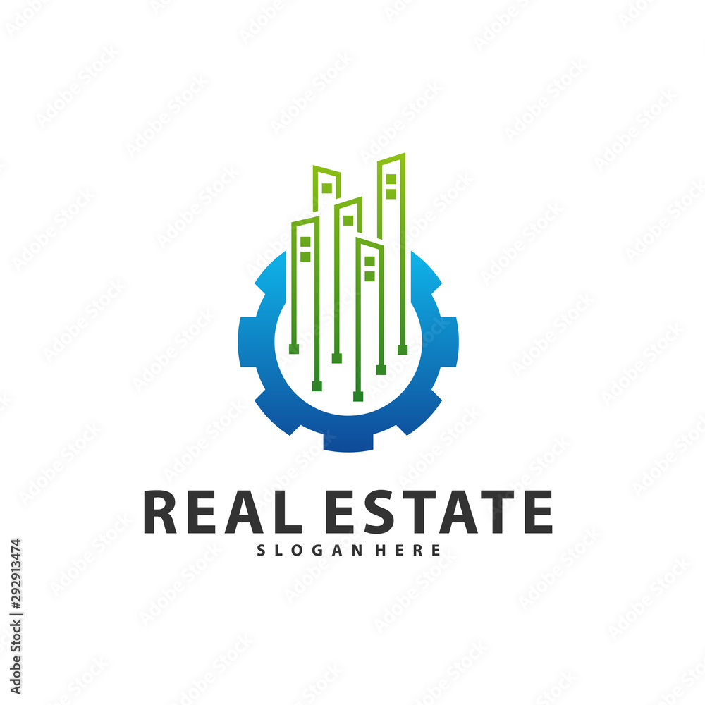 City Gear Logo Vector Industrial symbol icon design illustration, Emblem, Design Concept, Creative Symbol, Icon City Gear Logo Vector Industrial symbol icon design illustration, Emblem, Design Concept, Creative Symbol, Icon